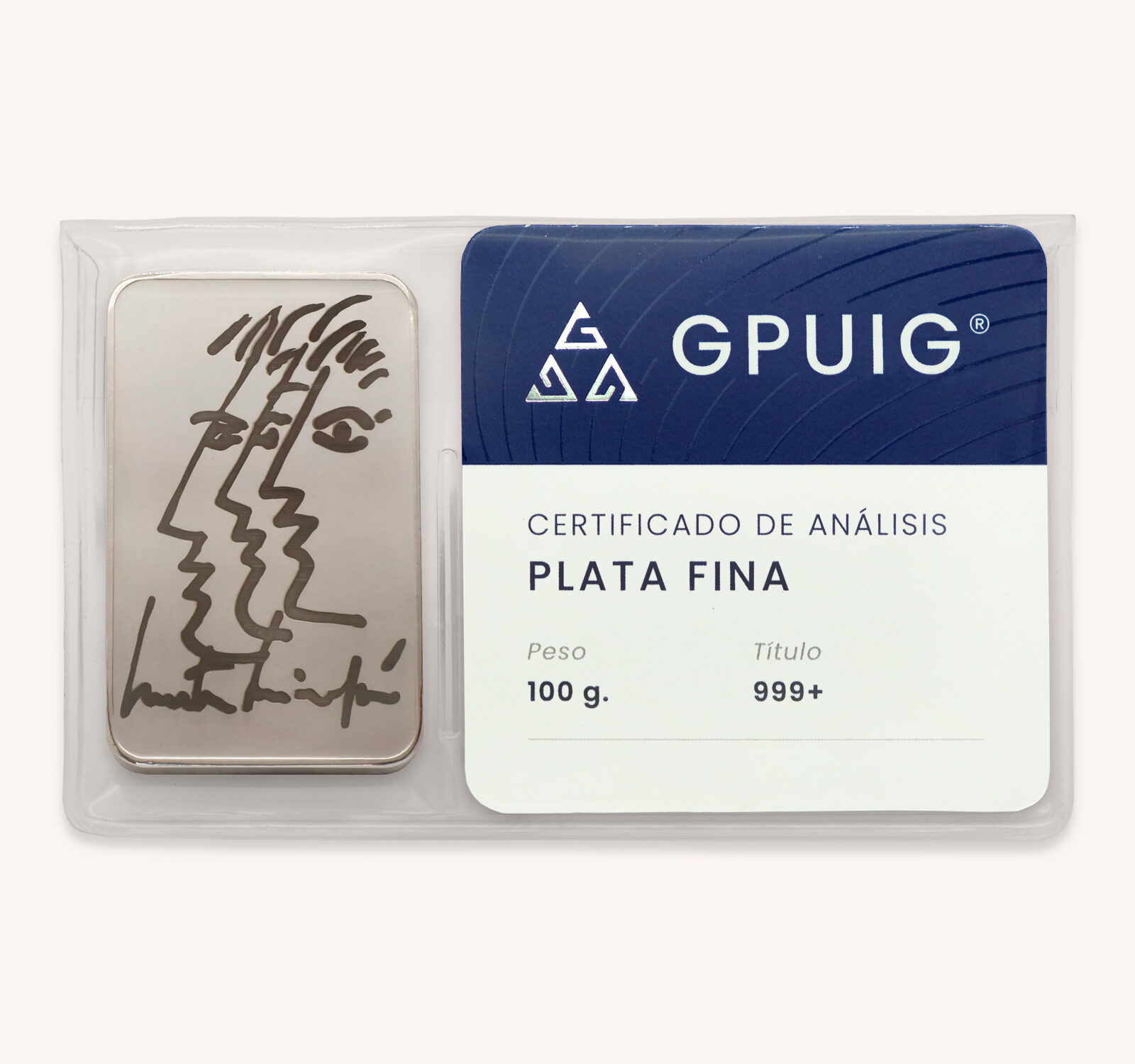 Barra GPUIG® por Marta Minujín 100g. Plata