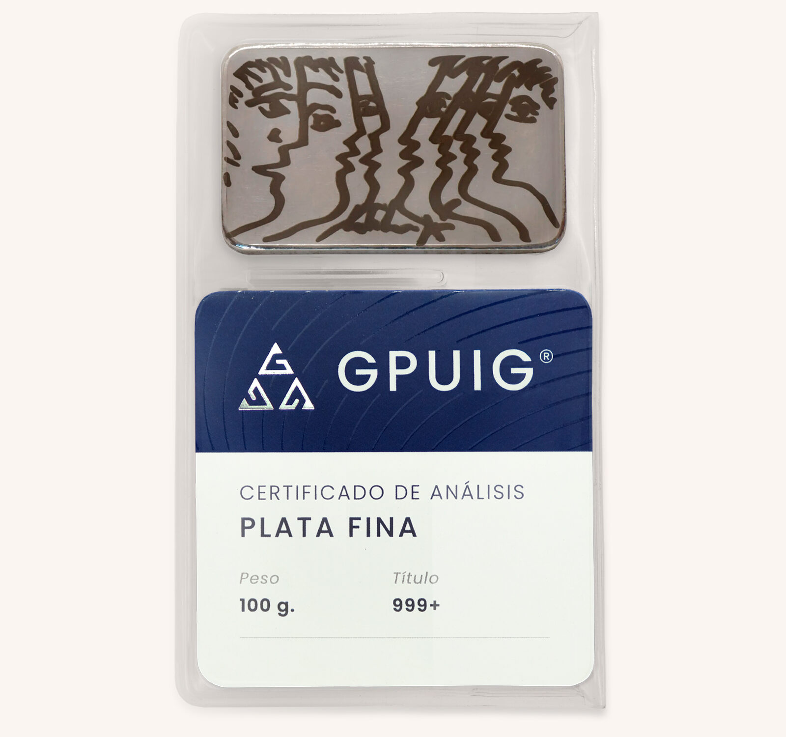 Barra GPUIG® por Marta Minujín (Serie 2) 100g. Plata