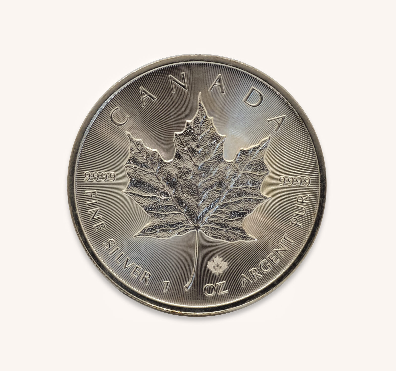 Moneda 5 Dólares Maple 1oz. Plata