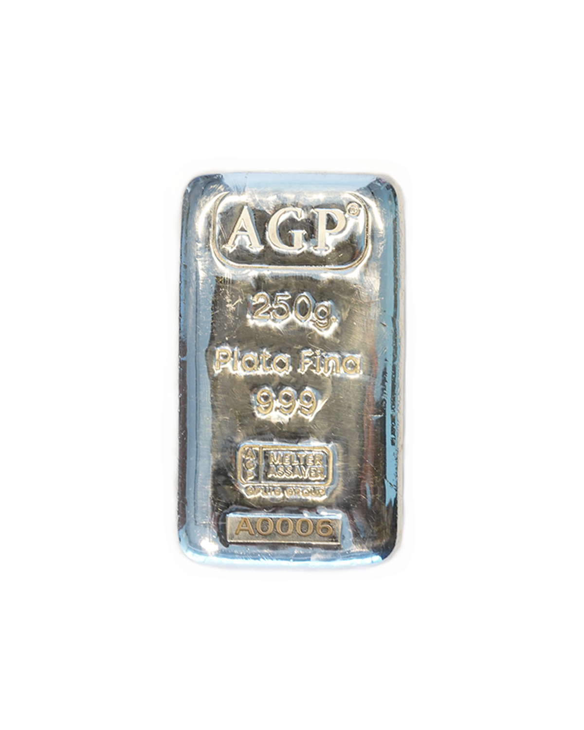 Barra de Plata 250g. AGP® – Plata Fina 999+