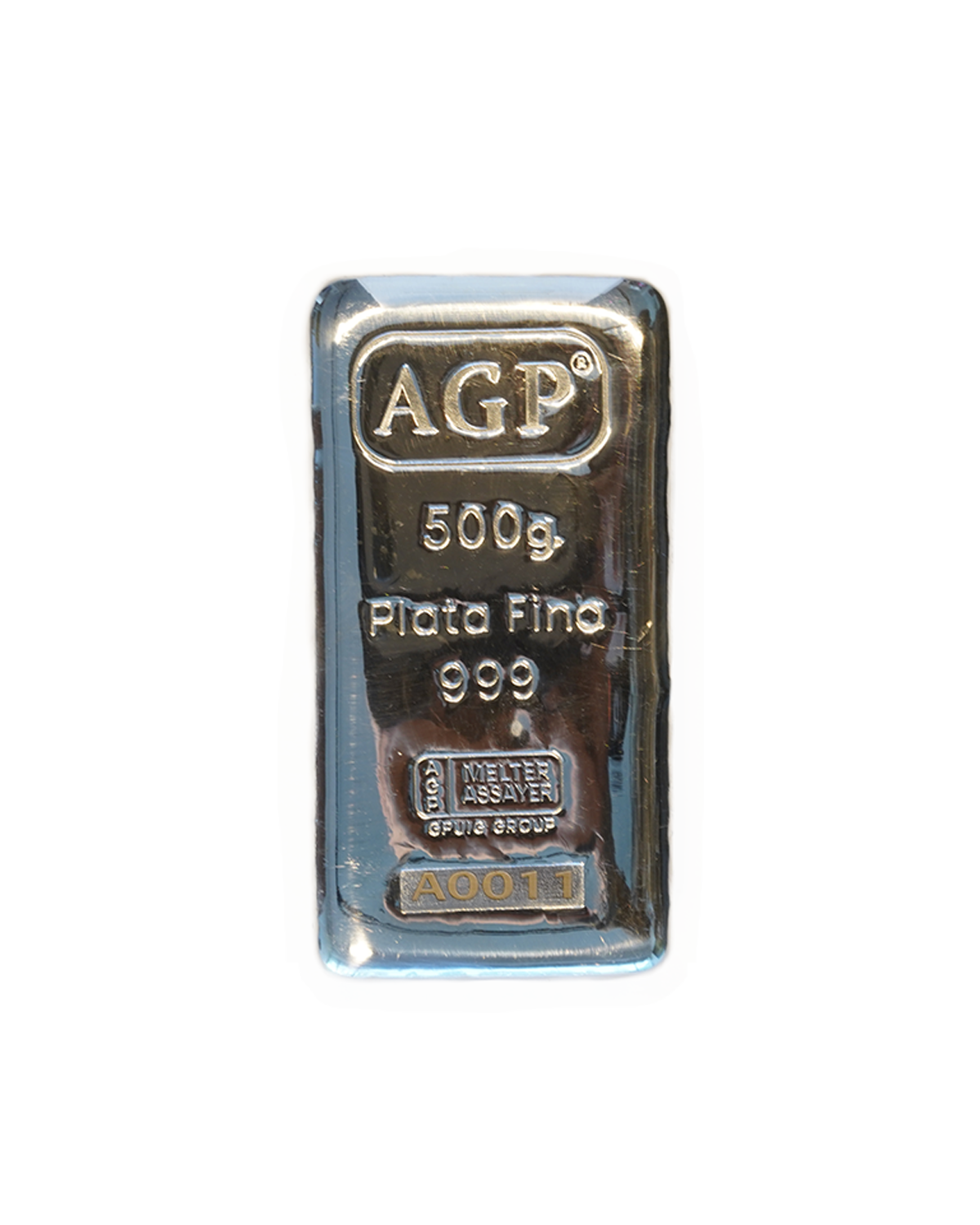 Barra de Plata 500g. AGP® – Plata Fina 999+