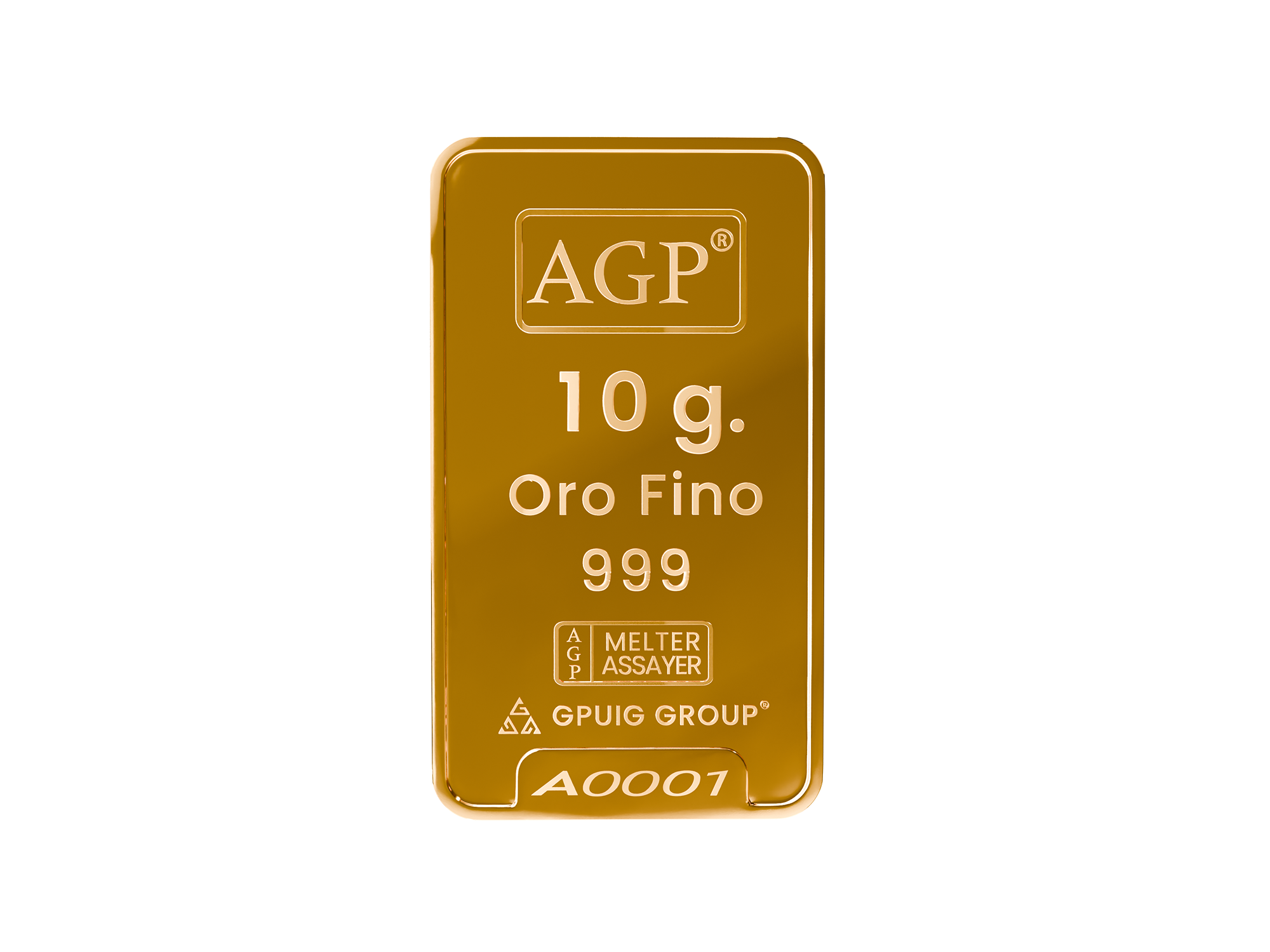 Barra de Oro 10g. AGP<span class="simbr">®</span> – Oro Puro 999+