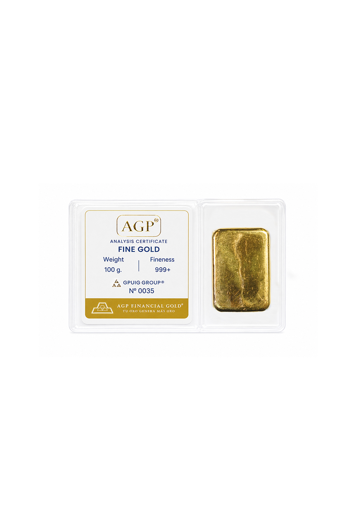 Lingote AGP 100g - dorso