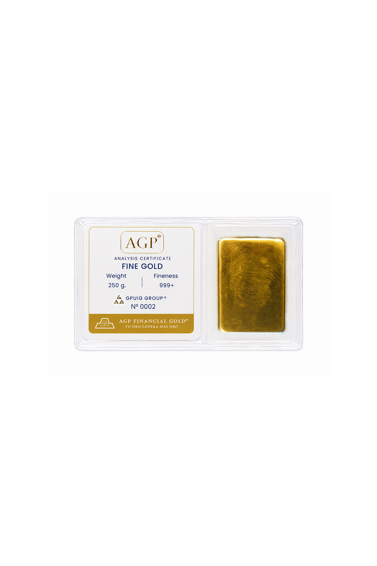 Lingote AGP 250g - dorso