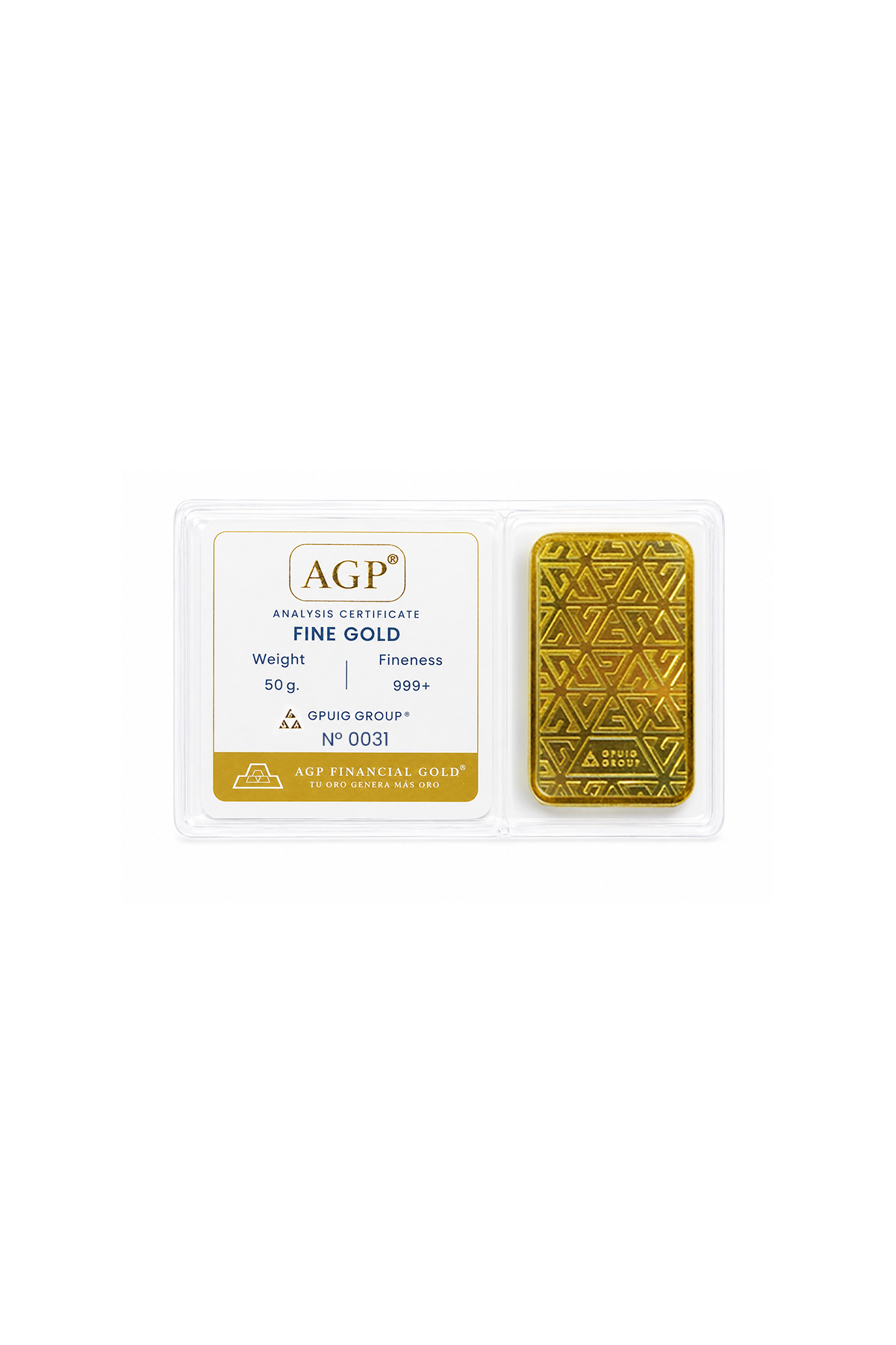Lingote AGP 50g - dorso