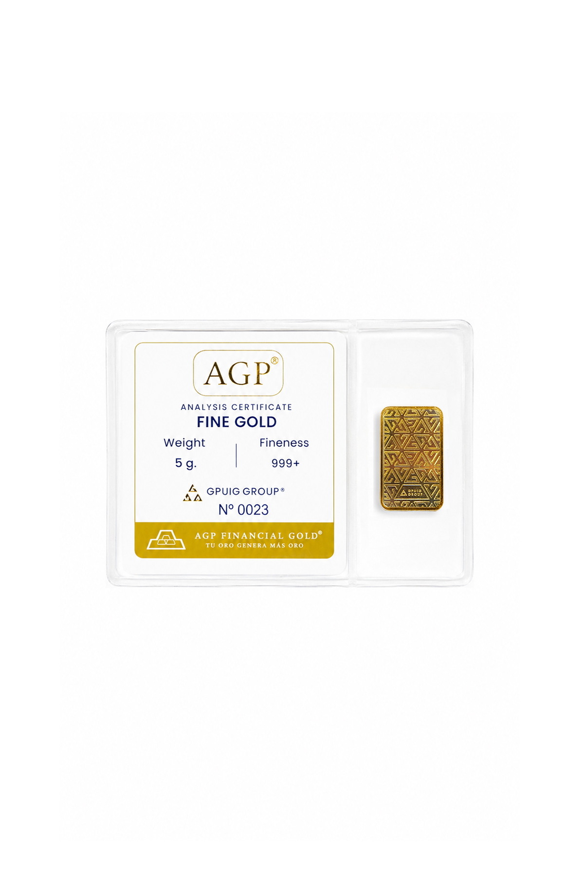 Lingote AGP 5g - dorso