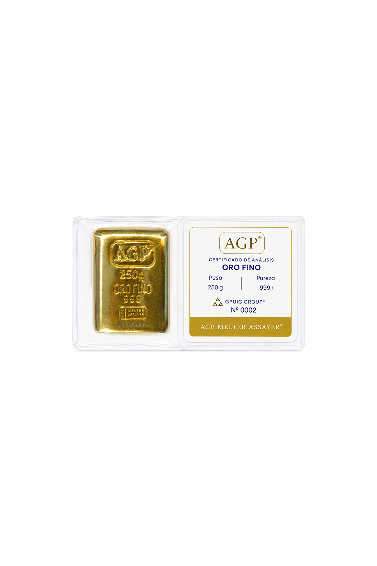 Lingote oro 250g AGP