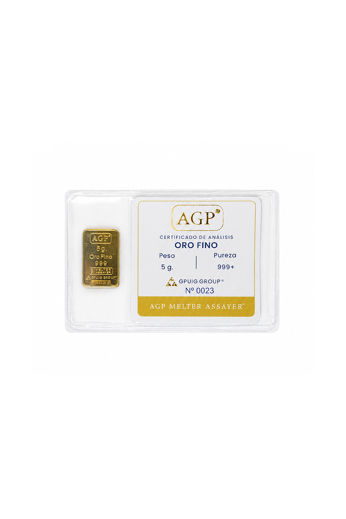 Lingote oro 5g AGP