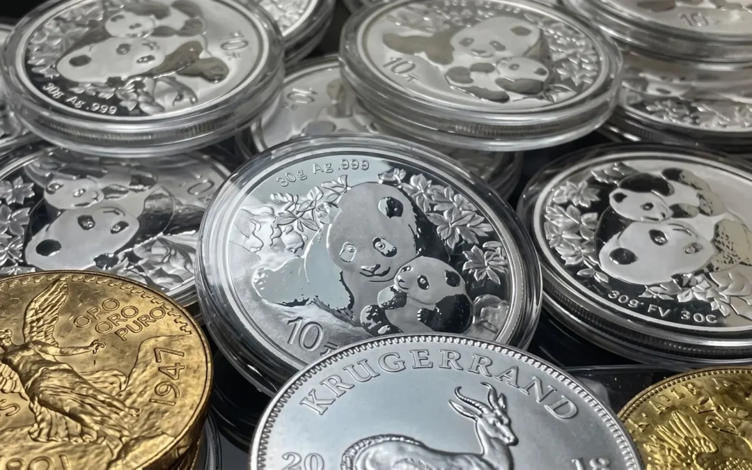 Monedas de oro y plata de inversión con liquidez global